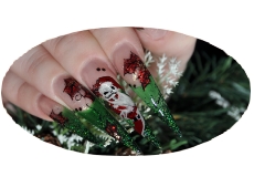 Nailart Weihnachtsstern