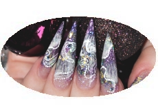 Nailart Blue XMAS