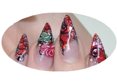 Nailart Fimo Rosen