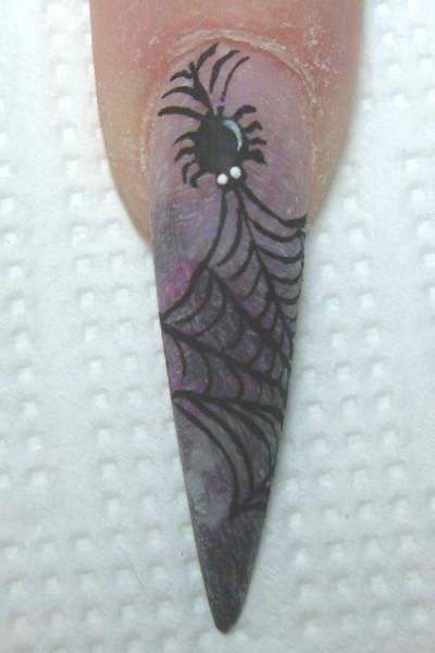 Nageldesign Anleitung halloween 7