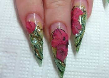 Nailart Anleitung Blumenwiese 11