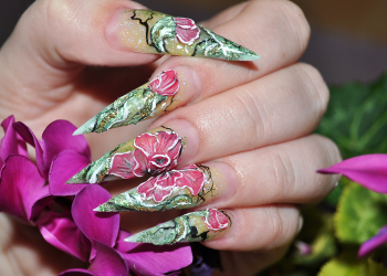 Nailart Anleitung Blumenwiese 13