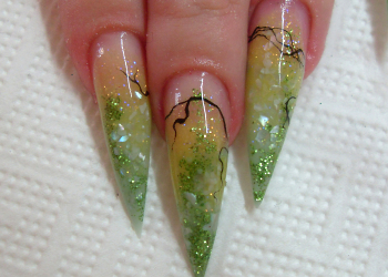 Nailart Anleitung Blumenwiese 7