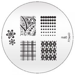 Konad Nailart Stamping Schablone m60