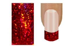 Nail Foil Red Glitter
