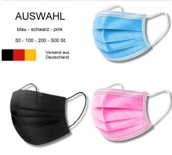 Mundschutz - Einwegmaske - schwarz - 50 St.