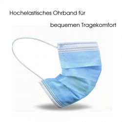 Mundschutz - Einwegmaske - schwarz - 50 St.