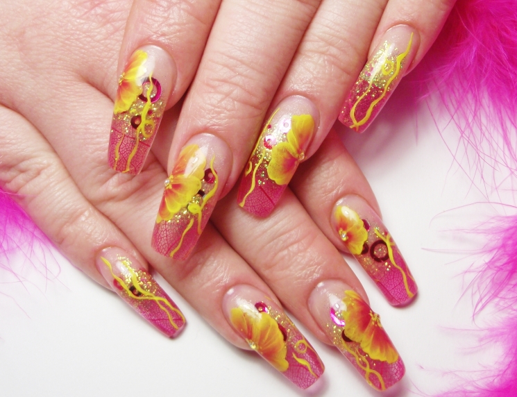 Acrylnägel Pink