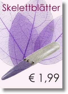 Nageldesign mit Skelettblättern