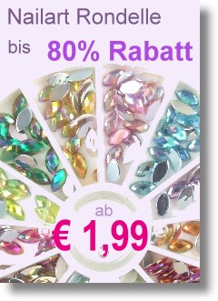 Nailart Rondell gefüllt mit strass