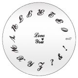 Konad Nailart Stamping Schablone m47