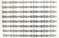 Ornament Nail-Sticker silber 2