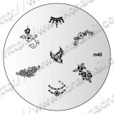 Konad Nailart Stamping Schablone m40