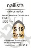 500 x French Manik�r Schablone S 19